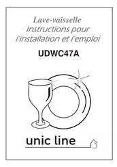 unic line UDWC47A Instructions Pour L'installation Et L'emploi