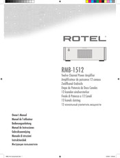 Rotel RMB-1512 Manuel De L'utilisateur