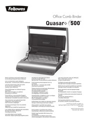 Fellowes Quasar+ 500 Mode D'emploi