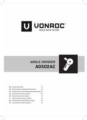 VONROC AG502AC Traduction De La Notice Originale