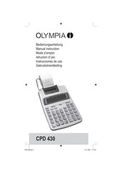 Olympia CPD 430 Mode D'emploi