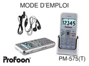 Profoon PM-575T Mode D'emploi