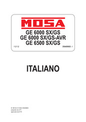 Mosa GE 6000 SX/GS Mode D'emploi