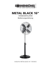 Sonnenkonig METAL BLACK 16 Mode D'emploi