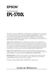 Epson EPL-5700L Guide De Référence