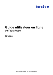 Brother SF-4000 Guide Utilisateur En Ligne