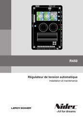 Nidec LEROY-SOMER R450 Installation Et Maintenance