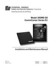 Federal Signal Corporation D1 CommCenter 300MB-SD Manuel D'installation Et D'entretien