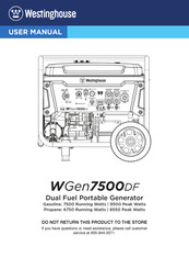 Westinghouse WGen7500DF Manuel De L'utilisateur