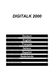 Aritech DIGITALK 2000 Guide D'installation