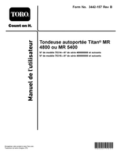 Toro Titan MR 4800 Manuel De L'utilisateur