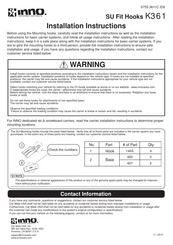 INNO K361 Instructions D'installation