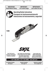 Skil 1400 Consignes De Fonctionnement/Sécurité