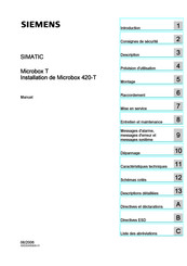 Siemens SIMATIC Microbox 420-T Manuel