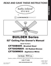 Luminance Brands Kathy ireland Home Pro CF700ORB09 Mode D'emploi