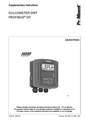 ProMinent DMT PROFIBUS DP Instructions Complémentaires