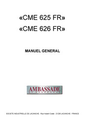 Ambassade de Bourgogne CME 625 FR Manuel D'utilisation Et D'installation