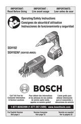 Bosch SGH182 Manuel D'utilisation