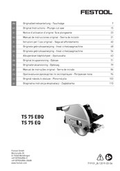 Festool TS 75 EBQ Notice D'utilisation D'origine