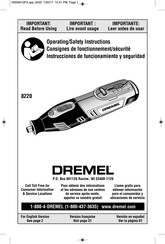 Dremel 8220 Consignes De Fonctionnement/Sécurité