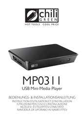 chiliGREEN MP0311 Instructions D'utilisation Et D'installation