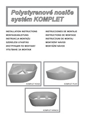 RAVAK KOMPLET ROSA Instructions De Montage