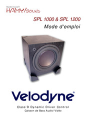 Velodyne SPL 1200 Mode D'emploi