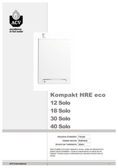 ACV Kompakt HRE eco 40 Solo Mode D'emploi