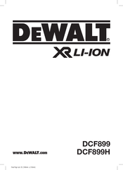 DeWalt DCF899 Mode D'emploi