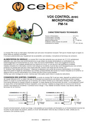 Cebek PM-14 Mode D'emploi