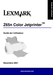 Lexmark Z65n Color Jetprinter Guide De L'utilisateur
