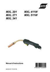 ESAB MXL 341 Manuel D'instructions