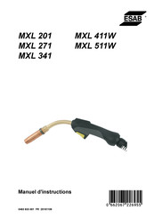 ESAB MXL 201 Manuel D'instructions