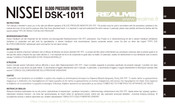 Realme NISSEI DSK-1011 Instructions