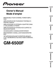 Pioneer GM-6500F Mode D'emploi