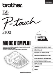 Brother P-touch 2100 Mode D'emploi