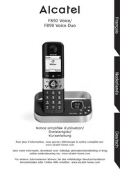 Alcatel F890 Voice Notice D'utilisation Simplifiée