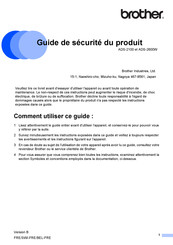 Brother ADS-2100 Guide De Sécurité