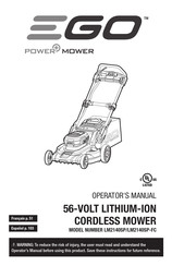 Ego Power+ LM2140SP-FC Guide D'utilisation