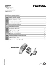 Festool RS-HK 160x80 Notice D'utilisation D'origine