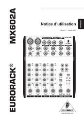 Behringer Eurorack MX602A Notice D'utilisation