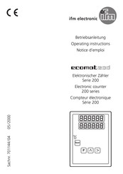 IFM Electronic ecomat 200 Notice D'emploi