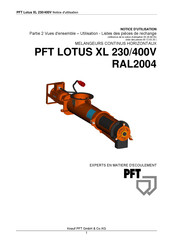 PFT LOTUS XL Notice D'utilisation