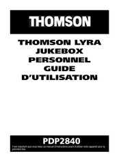 THOMSON PDP2840 Guide D'utilisation
