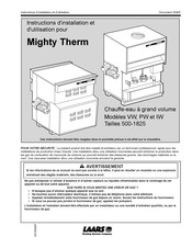 Laars Mighty Therm IW Instructions D'installation Et D'utilisation