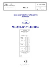 MICROENER RIA123 Manuel D'utilisation