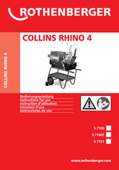 Rothenberger COLLINS RHINO 4 Instructions D'utilisation