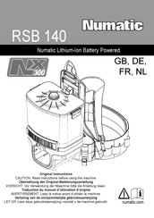 Numatic RSB 140 Mode D'emploi