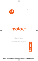 Motorola moto e4 Manuel D'utilisation