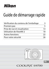 Nikon COOLPIX S9700 Guide De Démarrage Rapide